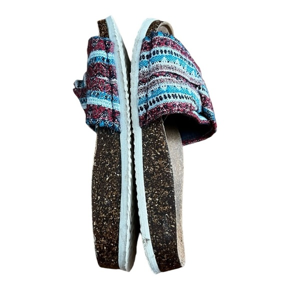 Aerie Resort Twist Detail Slide Sandals Womens Size 7 Vacation Summer Multicolor - Picture 7 of 10